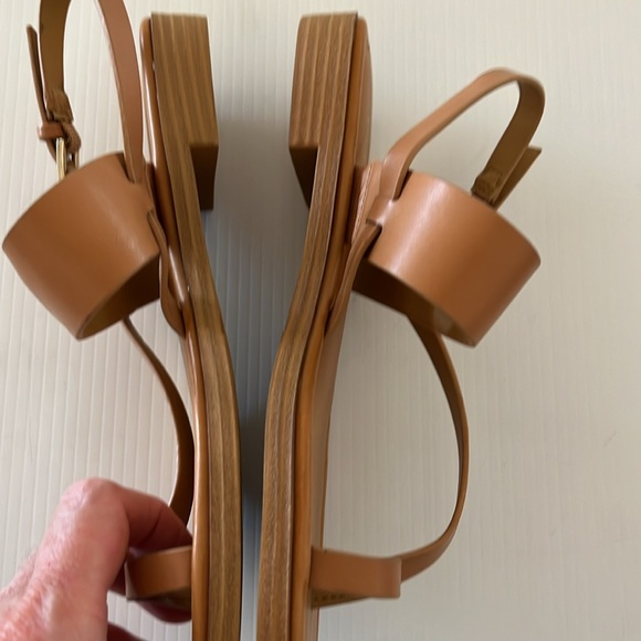 Guess Saddle Geesa Round-Toe Slip-On Slingback Toe-Loop Strap Sandal W 7 1/2 - Picture 6 of 10